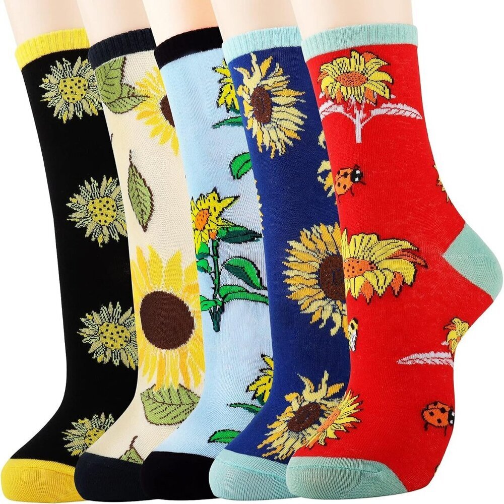 Women's Mushroom Sunflower Cow Boston Terrier Pig Socks Gifts for Women